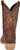 Back view of Double H Boot Mens  11” Domestic Wide Square Toe Work Western 
